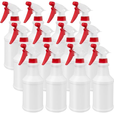 Lot de 12 bouteilles spray 500 ml – vaporisateurs vides buse réglable jet/brume étanches usage domestique/professionnel (1/5)