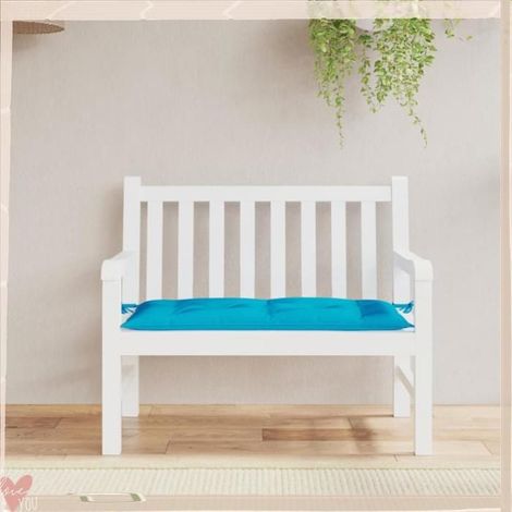 361815 Coussin de banc de jardin bleu clair 110x50x7 cm tissu oxford (1/5)