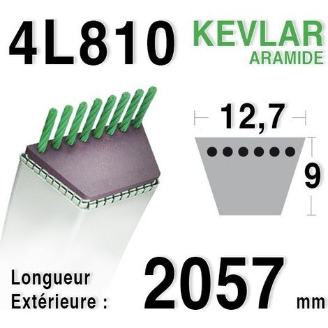 Courroie 4L810 - 4L81 AYP - ROPER - BERNARD LOISIRS 108103 x - 134461 x -140294 HUSQVARNA 532140294 - 531013140 (1/2)