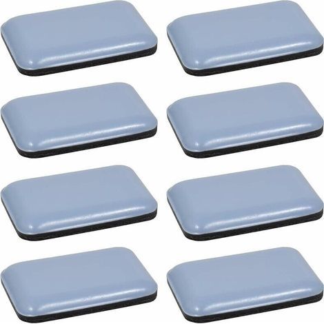 8x Teflon-Gleitpad, Teflon-PTFE-Rechteck-Klebeaufkleber, 35 x 25 mm, Schutz für Boden, Parkett, Fuß, Stuhl, Möbel (1/5)