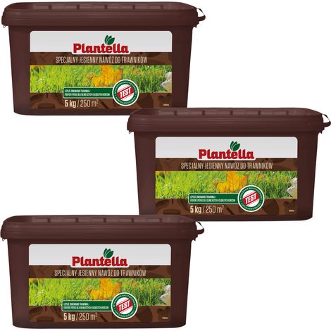 PLANTELLA Fertilizzante autunnale universale per prato, fosforo e potassio, 5 kg x 3 (1/5)