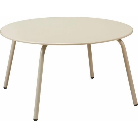 Couchtisch aus Metall, 70 x 40 cm, beige matt