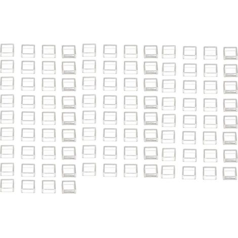 100 transparente ABS-Tasten, quadratische Kappen für taktile Schalter, 100-teiliges Set (1/5)