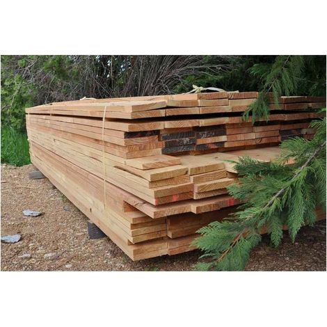 Levigne – Planche douglas brut 200 cm – Section 10 x 27 mm – Classe 3 pour bardage extérieur – Non traité, résistance naturelle