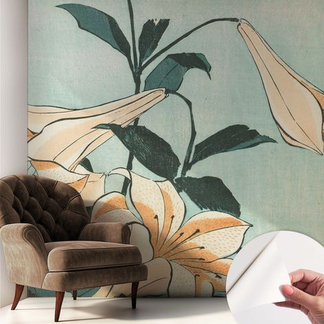 Tapete Selbstklebend - Fototapete mit Motiv - Wandtapete modern - Wandgestaltung Zarte Lilien 250x250 cm (1/5)