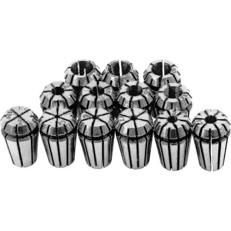 Lot de 13 pinces ER11, mandrin de serrage ER11, porte-pince à ressort ER11 1-7 mm pour outils de gravure et de fraisage (1/5)