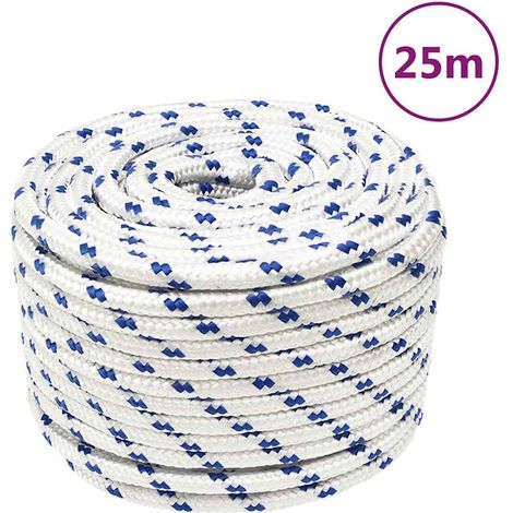 vidaXL Cuerda de barco polipropileno blanco 12 mm 25 m (1/5)