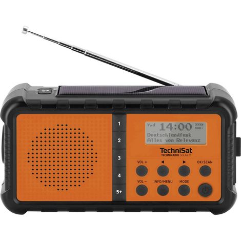 TechniSat TECHNIRADIO SOLAR 2 Radio da tavolo DAB+, FM USB Pannello solare, Manovella, torcia elettrica , ricaricabile, (1/5)
