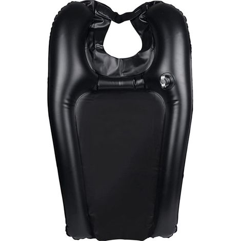 Bac À Shampooing Portable - Pour Lavage Des Cheveux Au Lit Ou En Fauteuil Roulant - En Pvc Épais 0,25 Mm - Noir - 1 Pièce (1/5)
