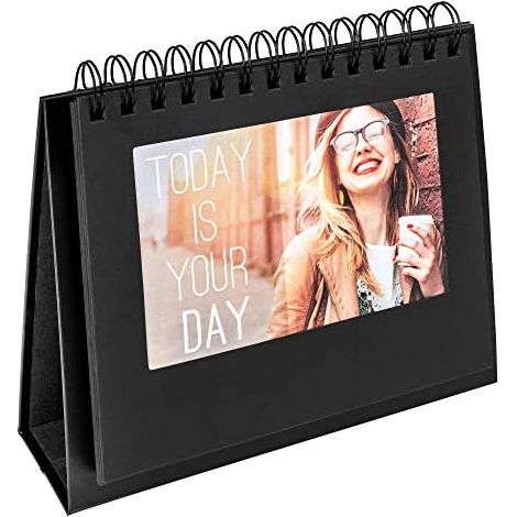 Cadre calendrier personnalisable à spirale - Walther "Twelve" - 18 x 15 cm - Noir - Livraison gratuite (1/3)