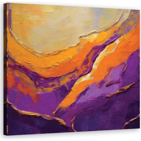 Tableau déco Abstraction peinte Lila 40x40 (1/5)