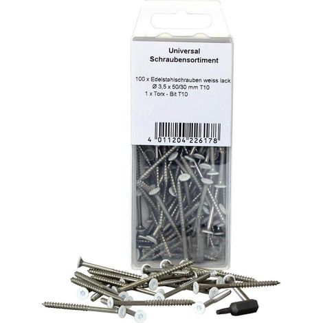 KGM Torx Schrauben Edelstahl weißer Kopf 100 Stück