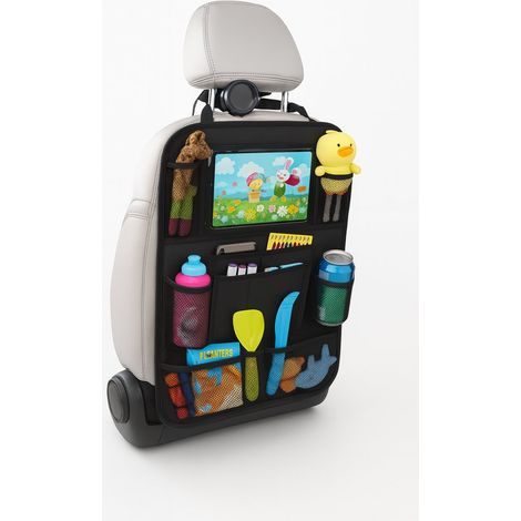 Organisateur de siège auto – Luxe – Support tablette – Bébé et enfants – Rangement voiture (1/5)