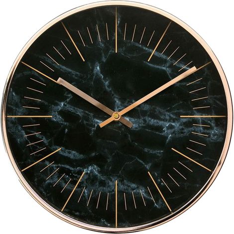 Horloge murale ronde rétro étanche pour une utilisation intérieure et extérieure avec thermomètre, horloge murale à quartz pour la décoration de la maison et du patio (horloge T6252B avec cadran en ma