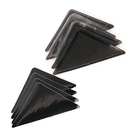 Antidérapant Tapis.Rug Grippers 8 Pcs Triangulaires Antidérapant pour Tapis.Anti Curling Carpet Grippers Coin.Lavable et Réutilisable Sticker Tapis Antidérapant pour Tous Les Sols Lisses (1/5)