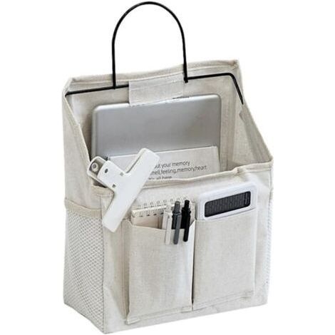 Hanging storage bag, wall-mounted empty pocket, fabric wall organizer, hanging bed pocket, hanging bedside bed basket, bedside bag, foldable door organizer for kitchen, bedroom (1/5)