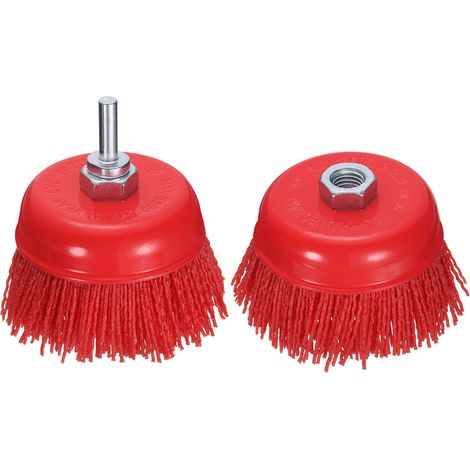 2pcs Brosse À Fil Nylon De 4" Tige Filetée 5/8"-11 De Surfaces (1/5)