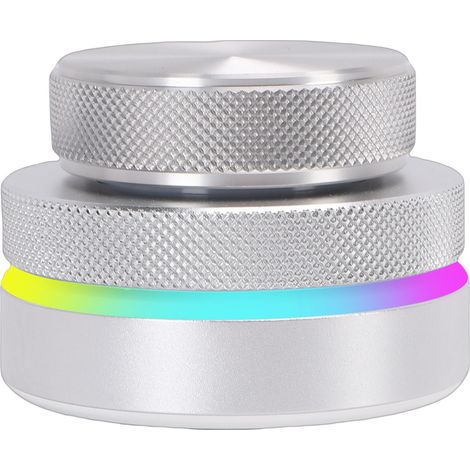 Contrôleur de volume Bluetooth USB personnalisable avec bouton tournant, page turner, éclairage RGB pour station audio numérique multimédia, argenté (1/5)