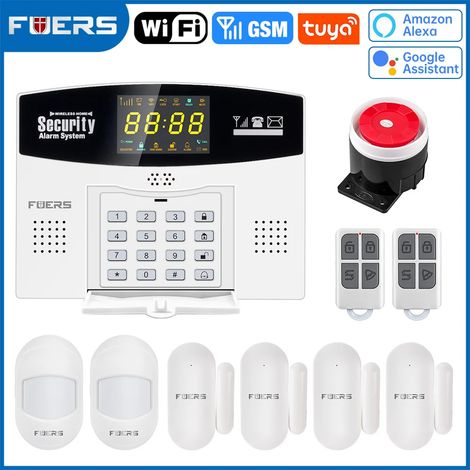 (Pack 4) Système d'alarme antivol Wi-Fi/GSM pour maison connectée, écran LCD couleur (1/5)