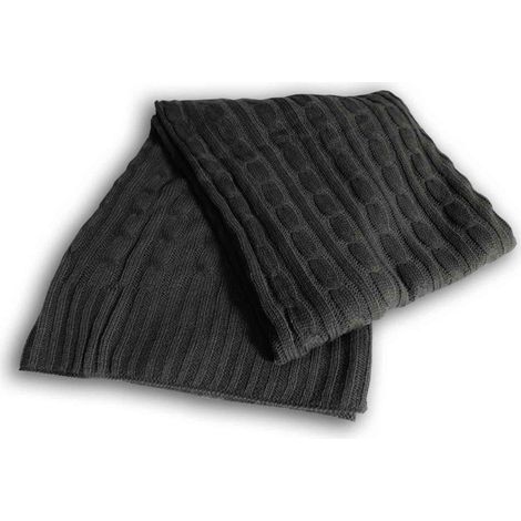 Plaid Tricot gris 120x150 cm
