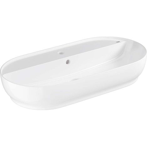 Grohe Essence - Lavabo da appoggio, 80x40 cm, con troppo pieno, con foro per rubinetto, bianco alpino 103571SH00 (1/5)