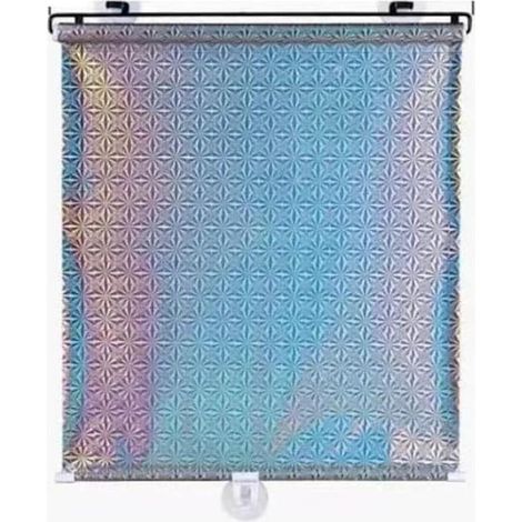 Pare-soleil de voiture, pare-soleil rétractable automatique, protection de pare-brise, argent découpé au laser 40125cm (1 pièce) (1/5)