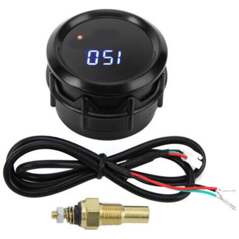 Thermomètre à huile de 52 mm avec capteur 40 150 ℃ Jauge de température à affichage numérique à LED bleue (1/5)