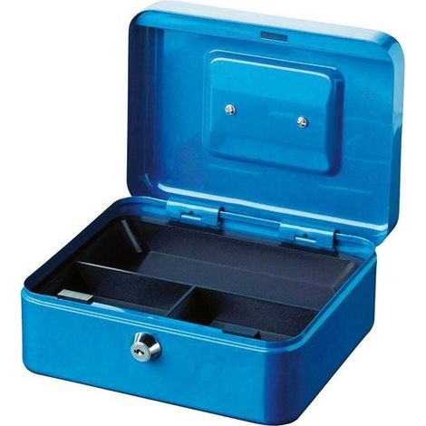 BURG-WÄCHTER Caja de dinero B.200xH.90xT.160mm azul ACERO lacado.incl.Cerradura de cilindro - 5020 (1/2)