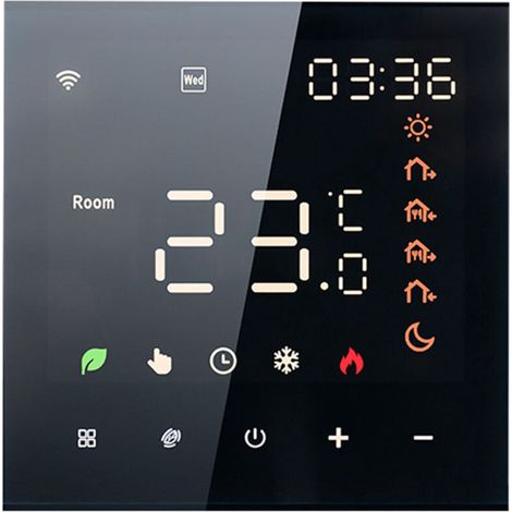 Termostato Smart Tuya WiFi, controllo vocale, display touchscreen LCD digitale 3A, regolatore di temperatura per riscaldamento in cantina, scaldabagno a parete intelligente, compatibile con Amazon Hom