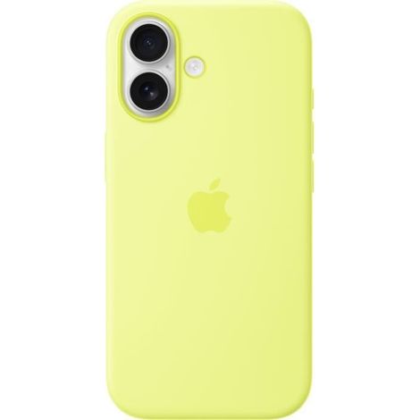 Coque iPhone 17 en silicone avec MagSafe – Jaune Néon (1/2)