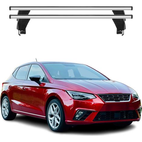 OMAC Dachträger Querträger Alu für Seat Ibiza V 2017-2026 – Abschließbar – T-Nut – City-Crash-getestet – Max. 50 kg Schwarz (1/5)