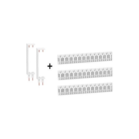 Schneider - Resi9 XE - Lot de 2 Peignes Verticale + 3 Horizontal 13M - Pour tableaux 3 rangu00e9es - Ref. : R9EXHS13x3+R9EXVx2 (1/4)