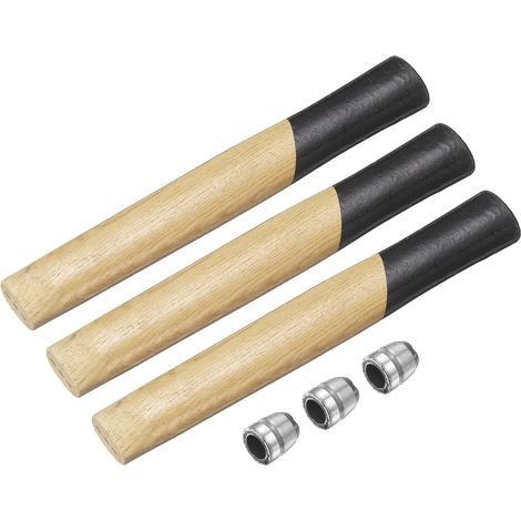9.8" Manches En Bois De Remplacement Pour Maillet Avec Cales Rondes Pour Tête Ronde Ou Octogonale De 2lb Pour Charpente Menuiserie Construction Bricolage Outils Maillet Hache (1/5)
