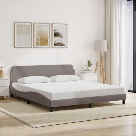 vidaXL Giroletto Dover Tortora 180x200 cm in Tessuto (1/5)
