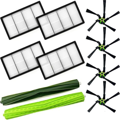 Kit di ricarica per iRobot S9 (9150) S9+ S9 Plus (9550) Robot aspirapolvere serie S, parte di ricambio per spazzola di pulizia del bordo del filtro per iRobot I Robot Roomba Robot aspirapolvere (1/5)