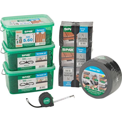 Spax – Vis pour terrasse 5 x 60 mm – Acier inoxydable A2 – Tête cylindrique – Filetage de fixation – Pour bois dur – Assemblage rapide et propre