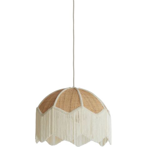Light & Living - hängeleuchte - Malacia - beige - raffia textil -