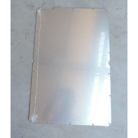 Plaque de montage acier galva 360x560x1.5mm pleine pour coffret CUBO O et C