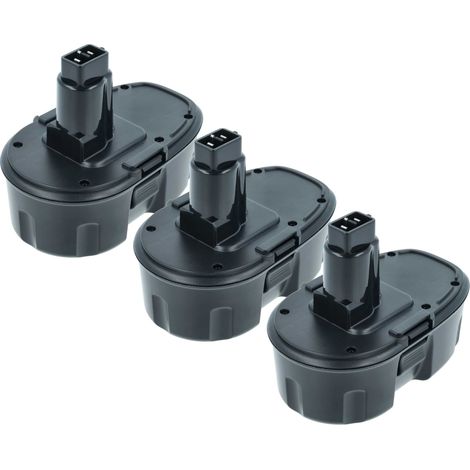 EXTENSILO 3x Akku kompatibel mit Dewalt DW934K-2, DW934K2, DW933K, DW934, DW932, DW933, DW929 Elektrowerkzeug (3300 mAh, NiMH, 18 V)