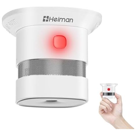 Mini détecteur de fumée, Batterie Amovible - Durée Vie 10 Ans (Batterie Incluse), Prix Reddot/CE/en 14604, Mondial photoélectrique fumée pour Maison/Magasin/Société/École