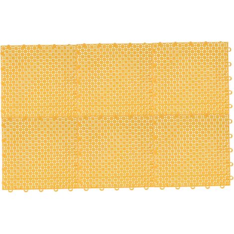 6pièces Tapis Extérieur Antidérapants Dalles Modulables Pour Aire De Jeux Revêtement Splicing Aux Intempéries Pour Jardin Piscine Et Activités (1/5)