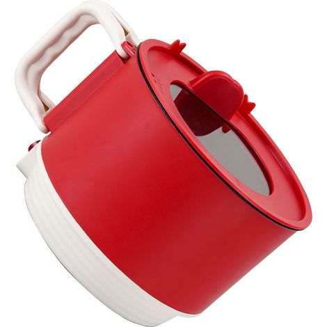 Mini-autocuiseur électrique à chauffage rapide avec poignée pliable, rouge, prise américaine 110 V. (1/5)