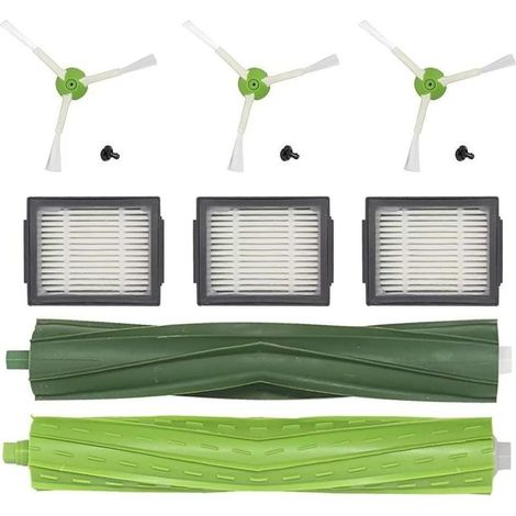 Pièces de rechange pour iRobot Roomba i6 i7 i3 i4 i8 E5 E6 Filtre d'aspirateur pour Roomba i3+ i7+ i8+ j7 j7+ Plus Accessoires pour brosse latérale de filtre Roomba, brosses en caoutchouc multi (1/5)