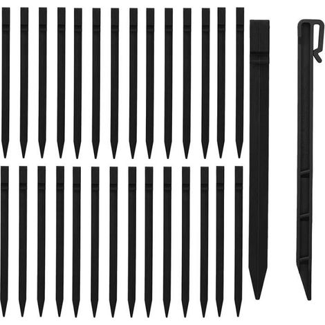 Lot de 30 piquets d'ancrage en Plastique pour Jardin - Piquets Robustes-Piquets d'ancrage pour Maintenir Le Filet de Jardin en Bas (1/4)