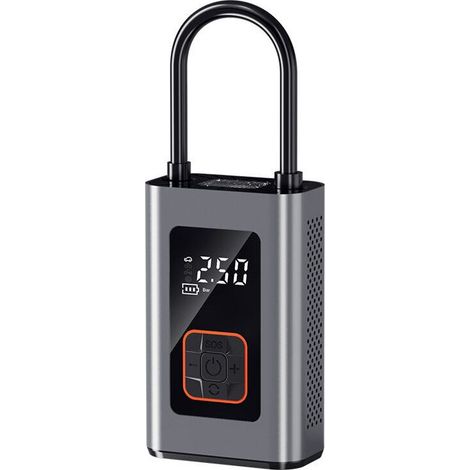 Compresseur d'Air Portable Électrique 150 PSI avec Lampe LED et Batterie 4000mAh Type-C, Pompe à Pneus Numérique pour Voiture, Moto, Vélo et Ballons (1/4)