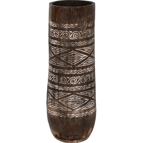 Cache-pot bois marron élégance intérieure chic - Marron boisé (1/4)