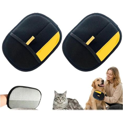 Comptoir Animalier - 2pcs Gant Anti Poils Animaux Réutilisable pour Nettoyer Canapé Vêtements et Toiletter Chat Chien (1/5)