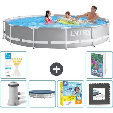 Prism Frame Pool Rund - 366x76 cm - 7-teilig S259
