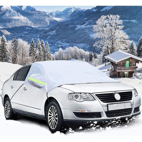 Pare-Brise Voiture,Pare-Brise Couverture Anti-Neige Couverture Pare-Brise Voiture Anti-Givre Anti UV Bâche Pare-Brise Protection Cover Universelle Pare-Brise Avant pour Voiture,130 x 220cm (1/5)