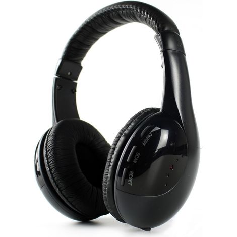 Casque sans fil avec micro pour TV, PC, mobile et MP3, oreillette confortable, écouteurs Bluetooth multifonction, noir, adapté à la maison.